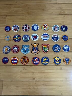 Lot of 28 Vintage Civil Air Patrol Patches CAP Wing Insignia US Air Force Aux